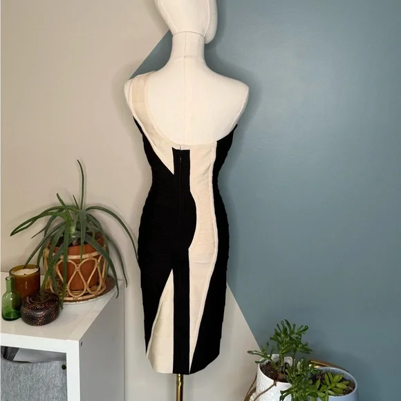 Herve Leger Marina Bandage Off The Shoulder Dress Large NWT Blush Pink - Picture 5 of 11